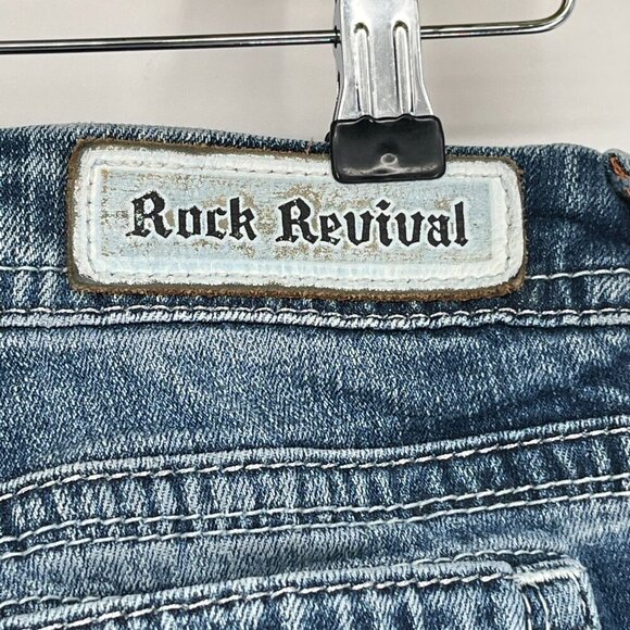 Rock Revival Jeans Size 30 Alivia Straight Leg  Low Rise - Picture 10 of 16